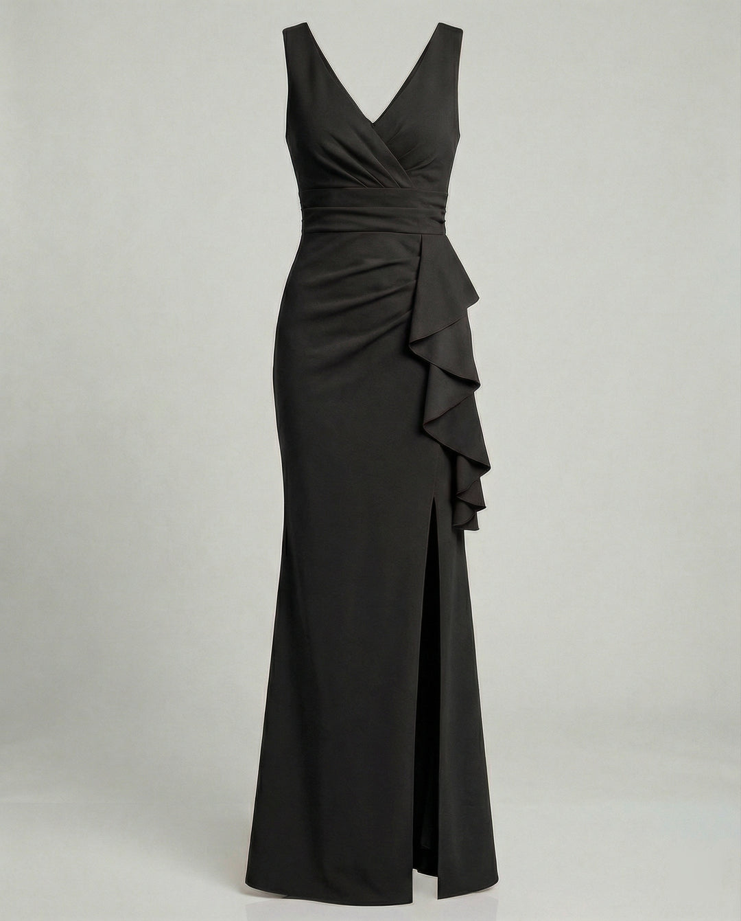 Figurbetontes Abendkleid mit V-Ausschnitt
