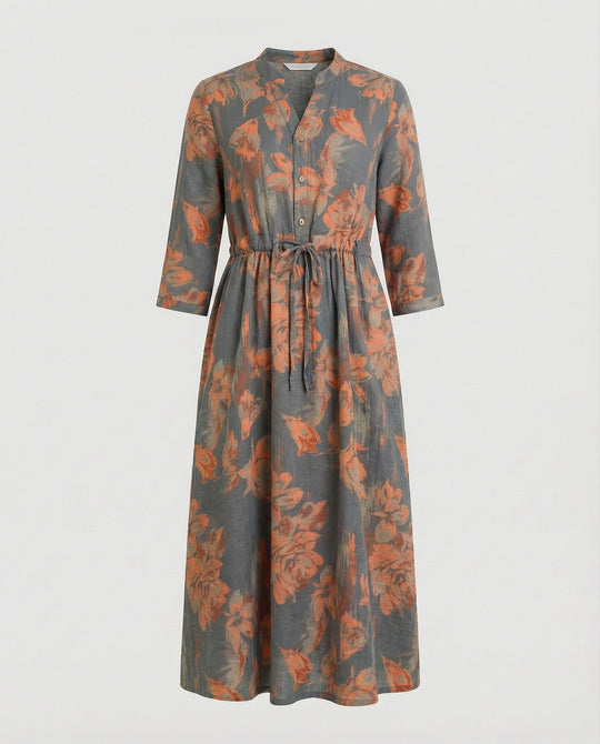 Maxikleid Damen Lässig mit Tunnelzug