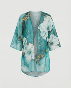 Offener Kimono Damen Floral