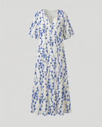 Boho Maxikleid Damen Kordelzug