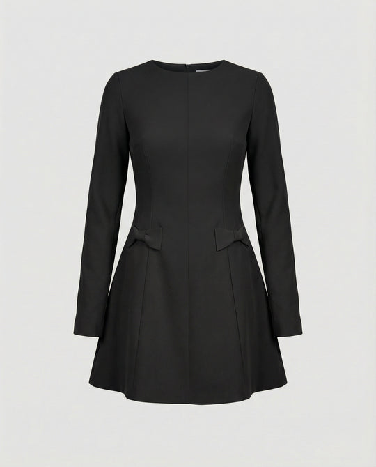 Damen A-Linie Minikleid aus Crepe