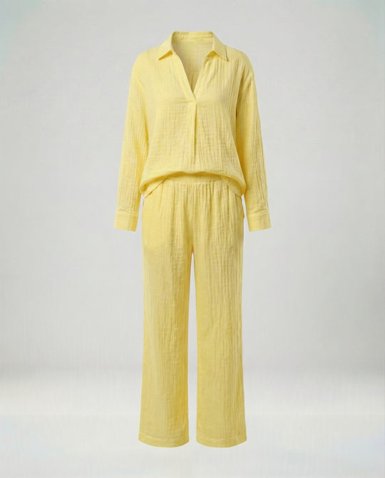 Damen Zweiteiler Set Oversize Bluse & Hose
