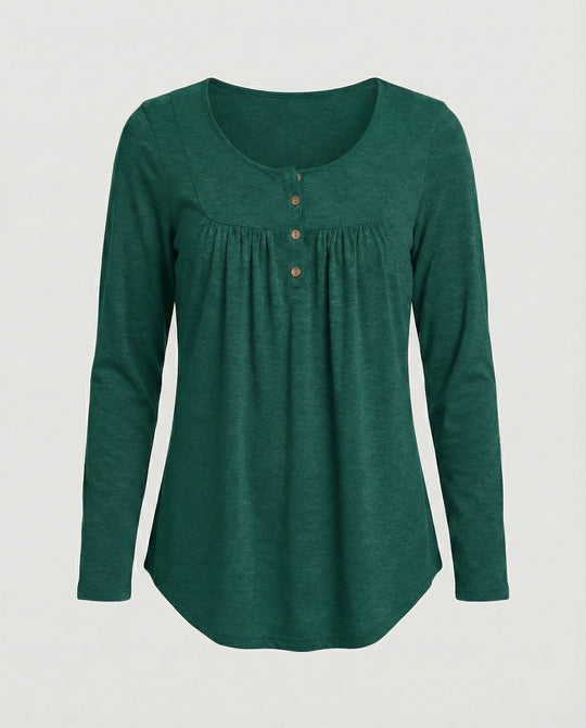 Damen Tunika Damen Langarm Henley
