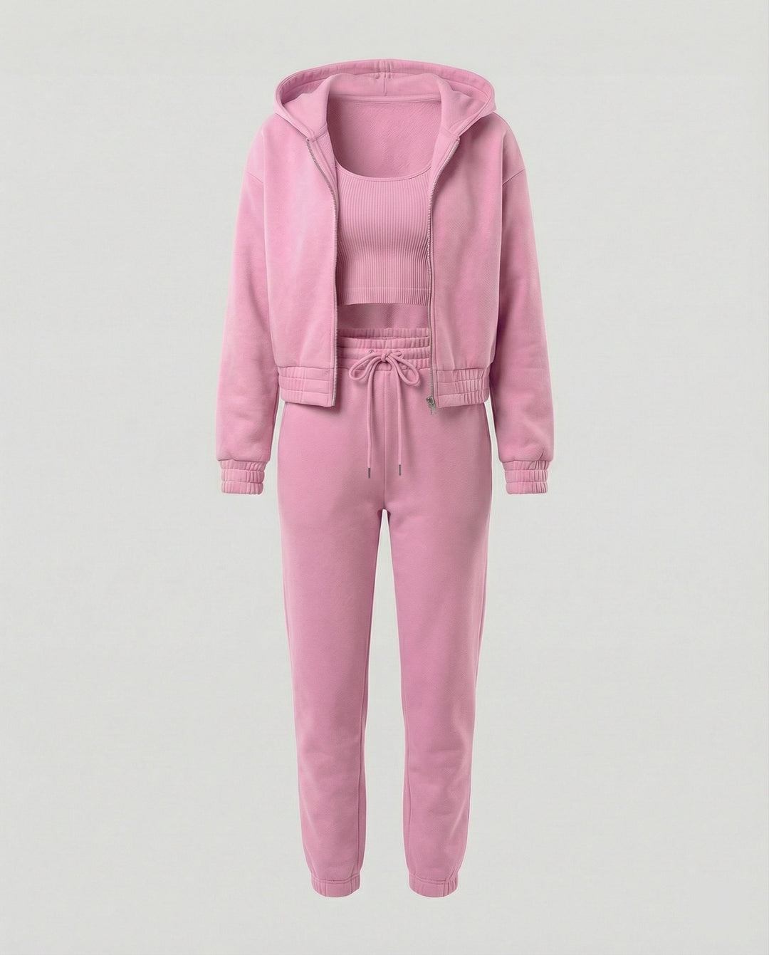 Damen Freizeit Set 3-teilig mit Hoodie und Jogginghose