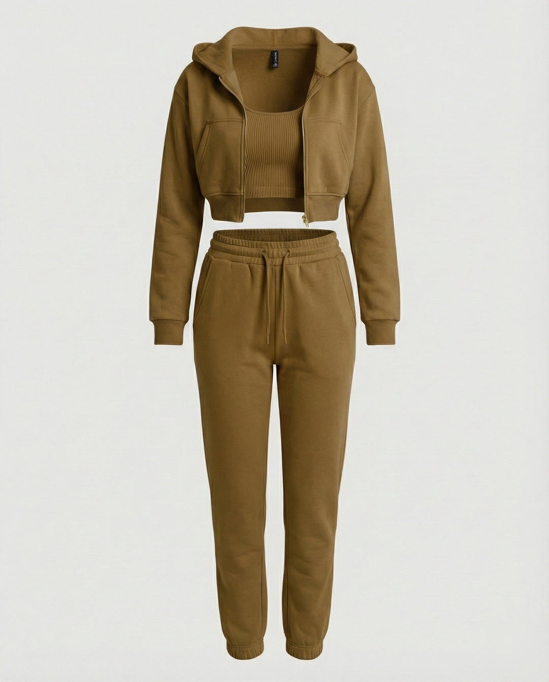 Jogginganzug Damen Lounge-Set mit Cropped Hoodie