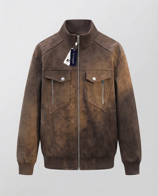 Herren Velours Bomberjacke Locker