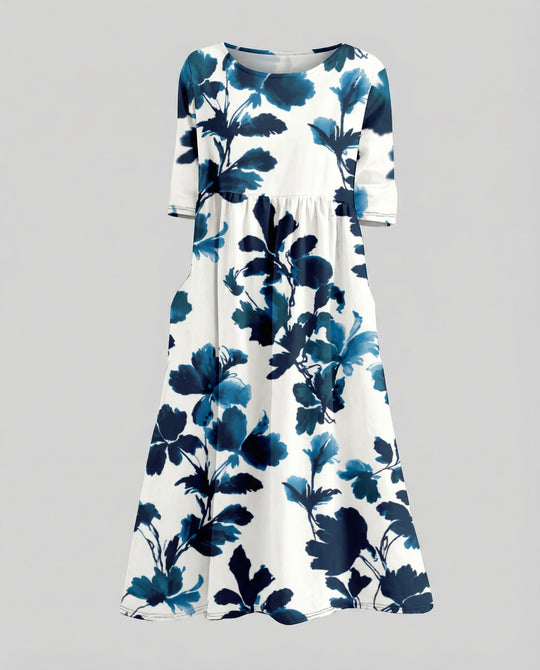 Damen Maxikleid A-Linie fließend