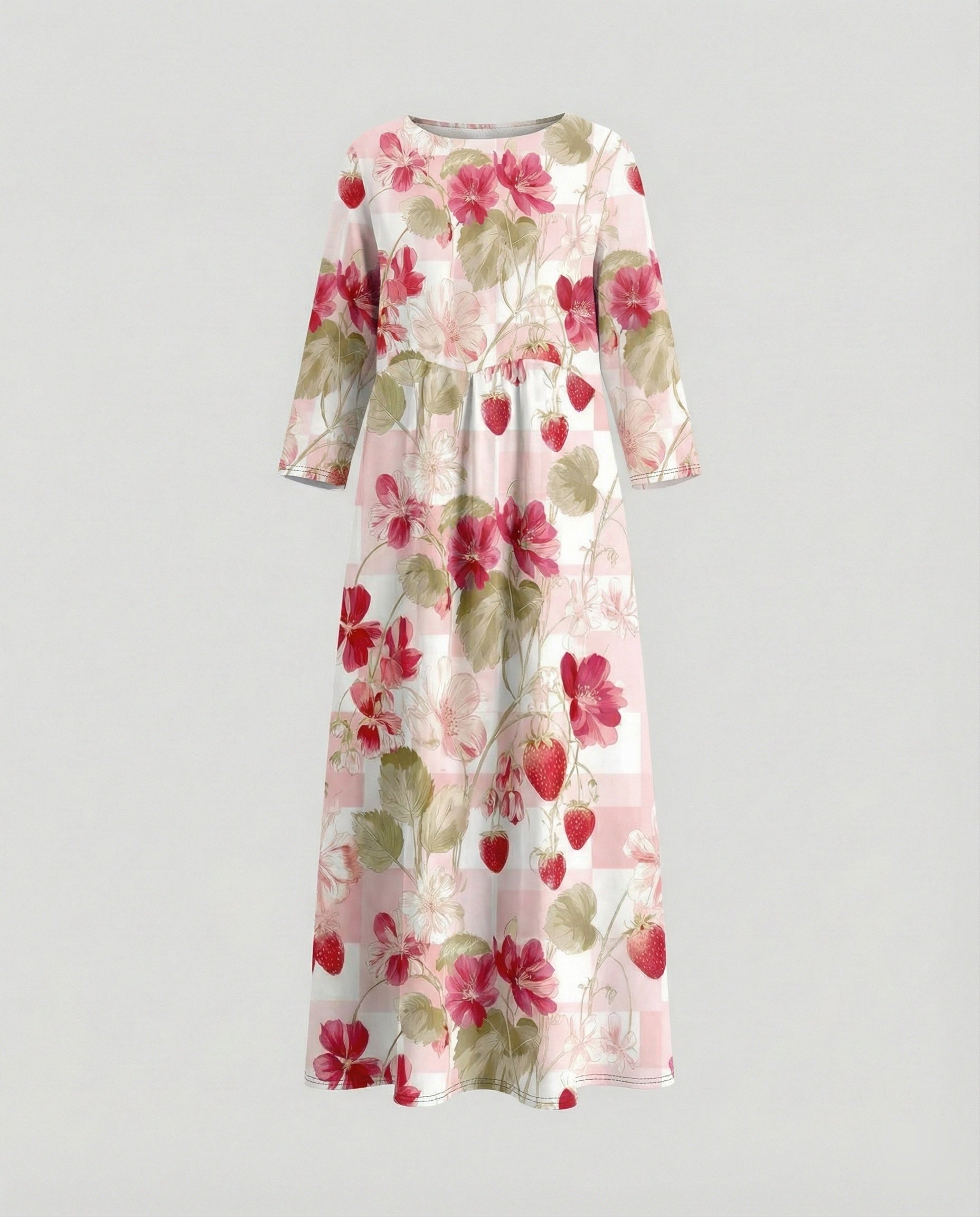 Damen Maxikleid floral mit Taschen