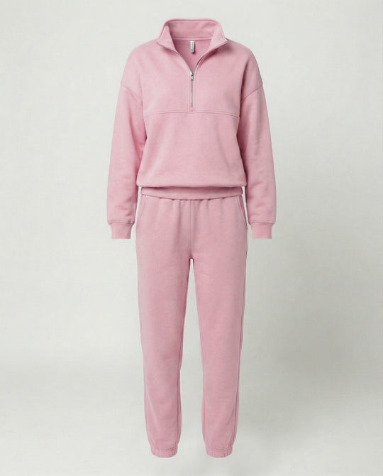 Jogginganzug Damen sportlich mit Zip-Hoodie und Jogginghose