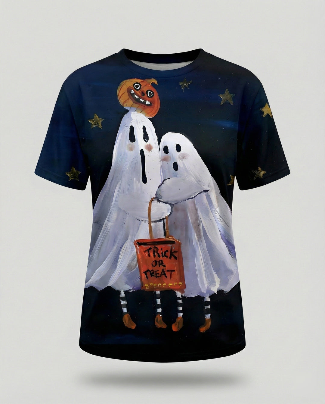 Kurzarmshirt Totenkopf Print Damen