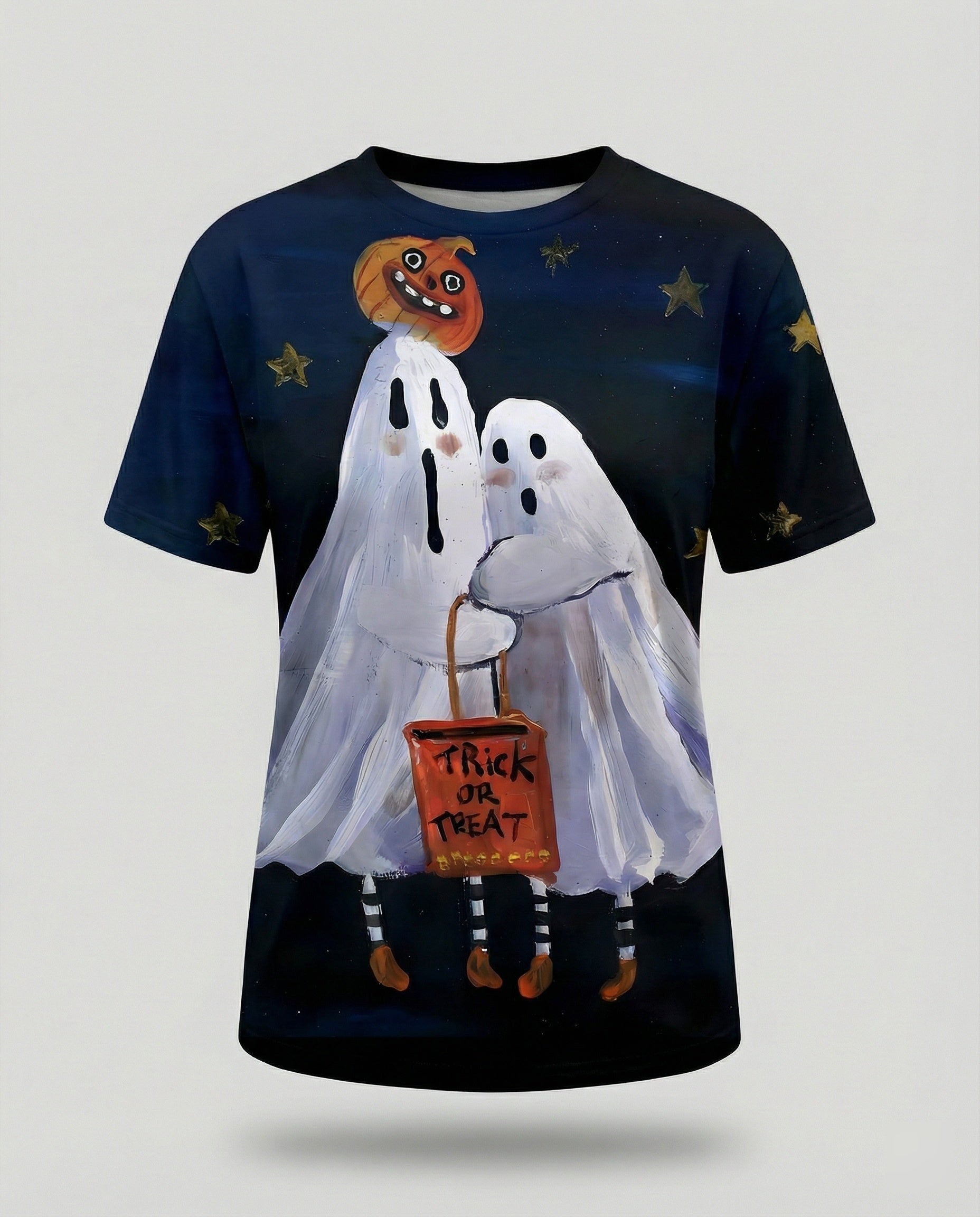 Kurzarmshirt Totenkopf Print Damen