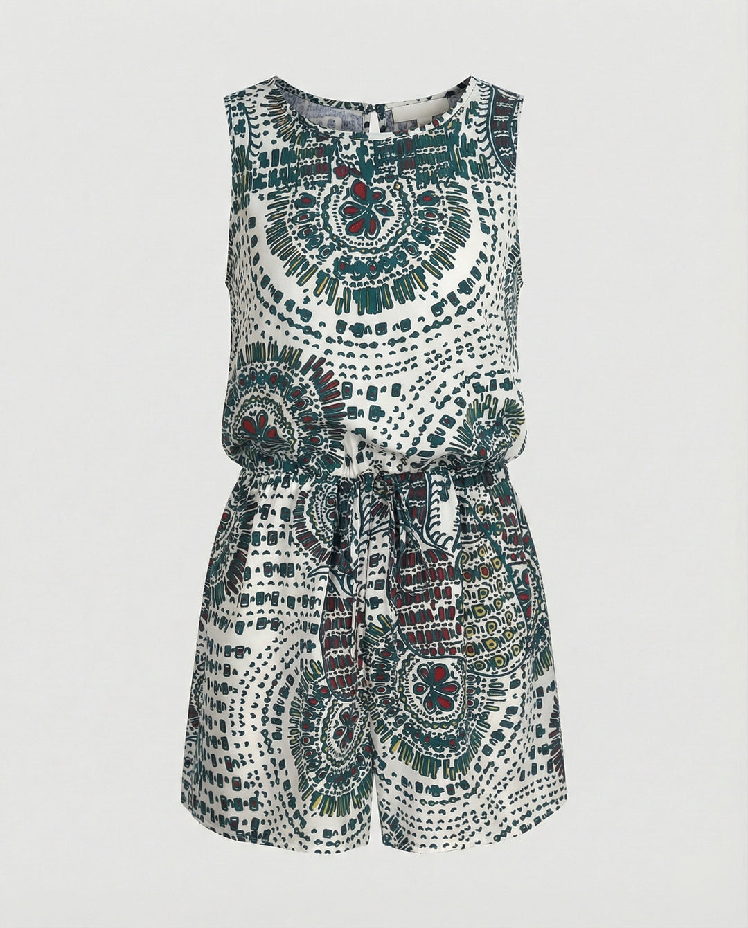 Kurzoverall Mit Ethno Muster Damen