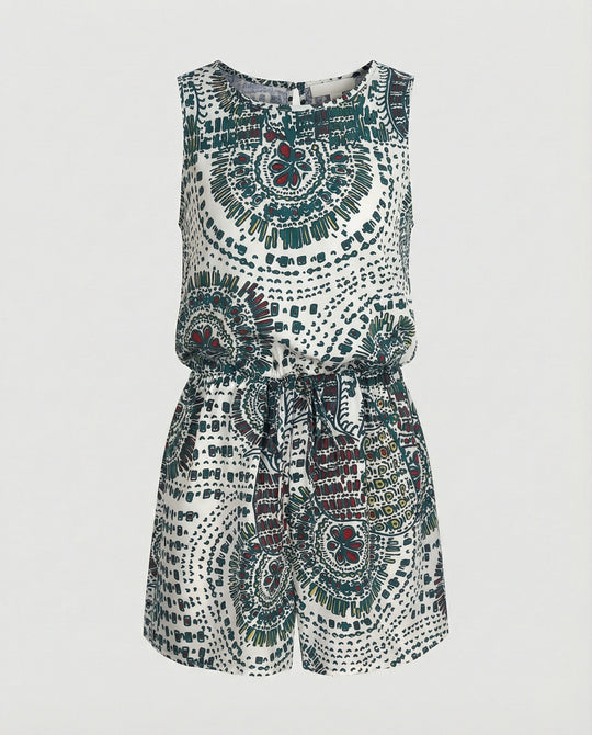 Kurzoverall Mit Ethno Muster Damen