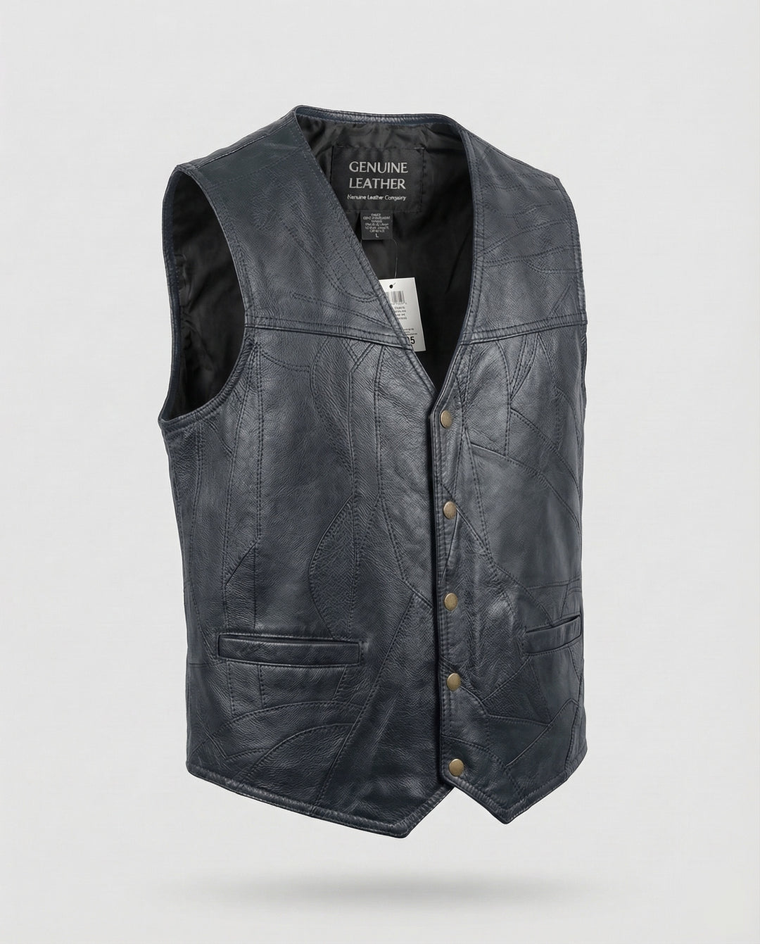 Herren Biker Lederweste