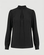 Damen elegante Bluse mit Stehkragen R&B