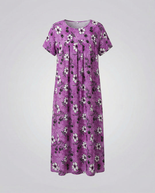 Luftiges Midikleid Damen Mit Taschen