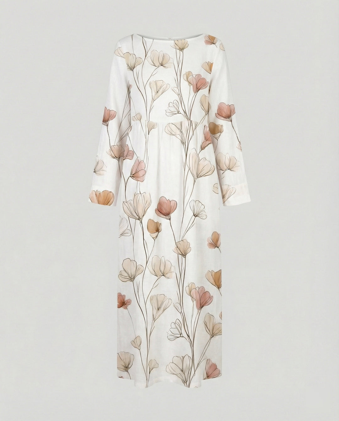 Damen Maxikleid floral mit Taschen