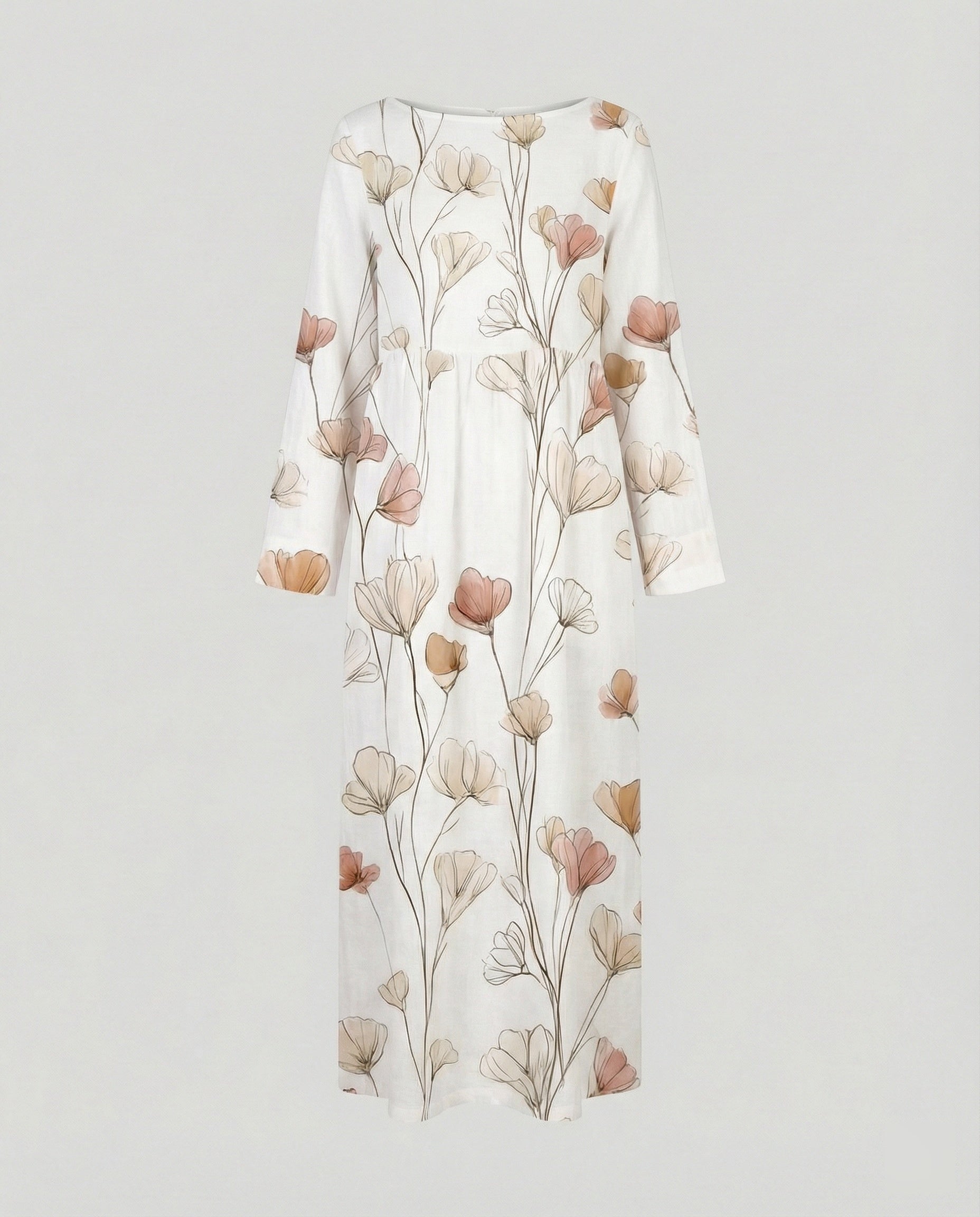 Damen Maxikleid floral mit Taschen