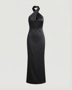 Damen Elegantes Abendkleid mit asymmetrischem Halterneck und figurformendem Schnitt R&B