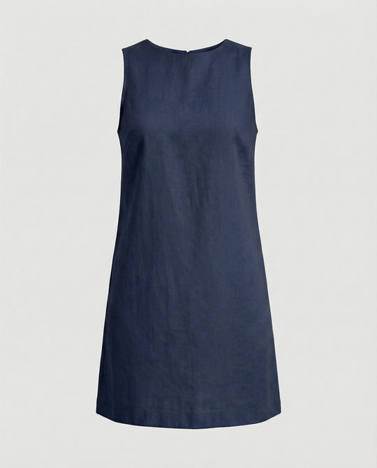 Damen Freizeitkleid Leinen A-Linie