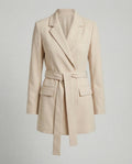 Blazer Minikleid Tailliert Mit Gürtel Damen