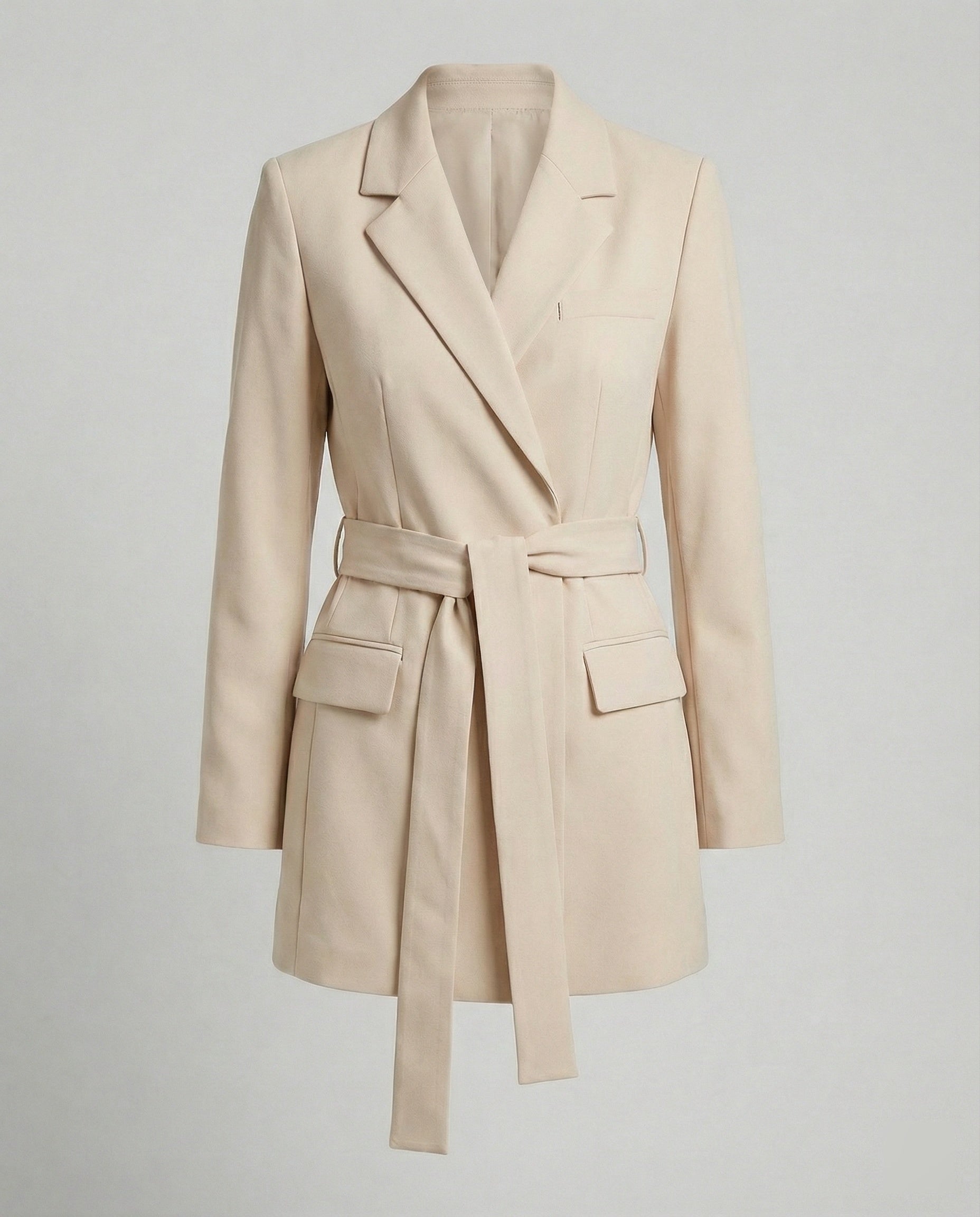 Blazer Minikleid Tailliert Mit Gürtel Damen