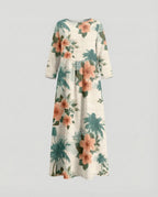 Damen Maxikleid floral mit Taschen