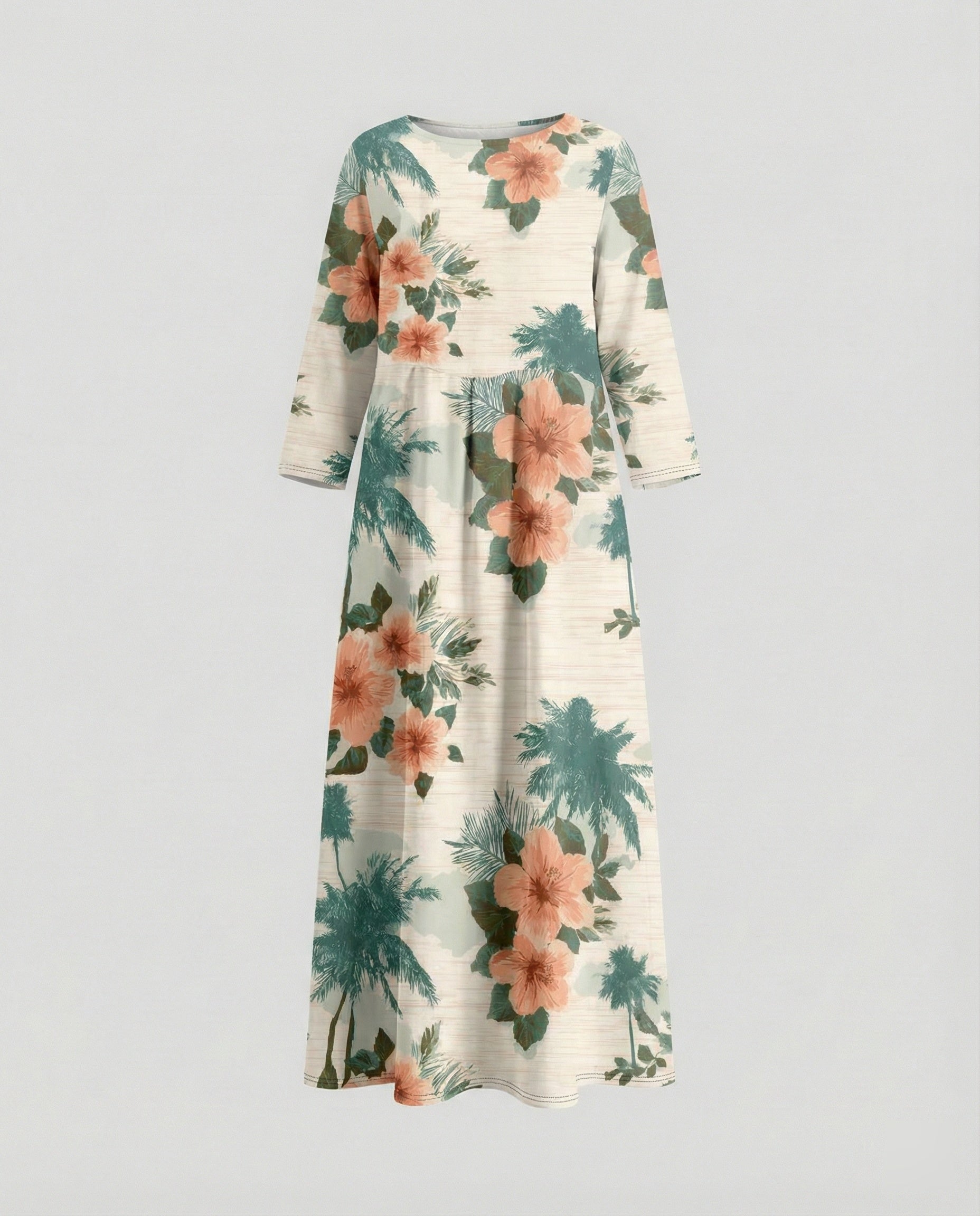 Damen Maxikleid floral mit Taschen