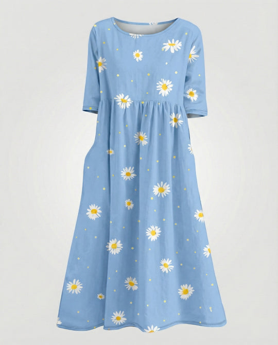 Damen Maxikleid A-Linie fließend