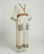 Leinen Kaftan Maxikleid Damen