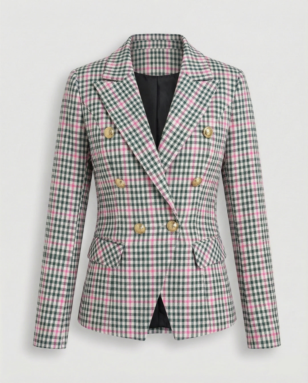 Damen Karierter Blazer mit modernem Schnitt