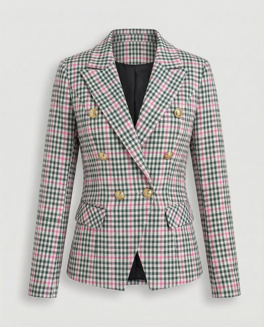 Damen Karierter Blazer mit modernem Schnitt