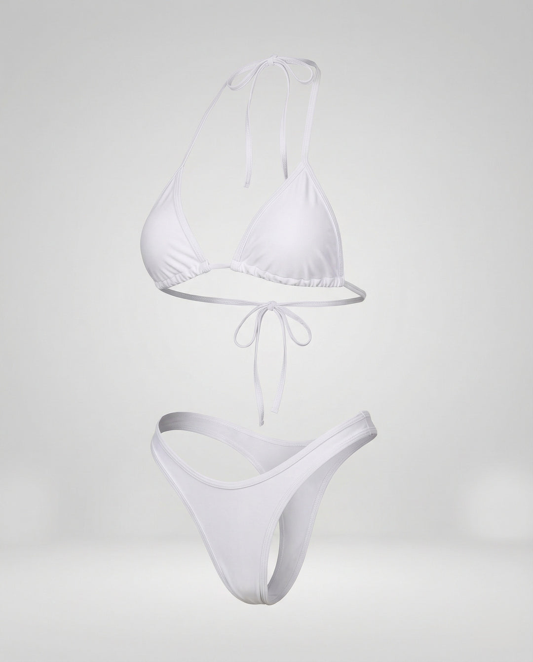 Damen Triangel-Bikini Konturierende Nähte