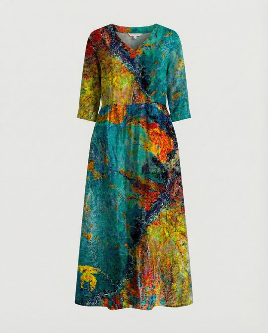 A-Linie Maxikleid Damen Mit Taschen
