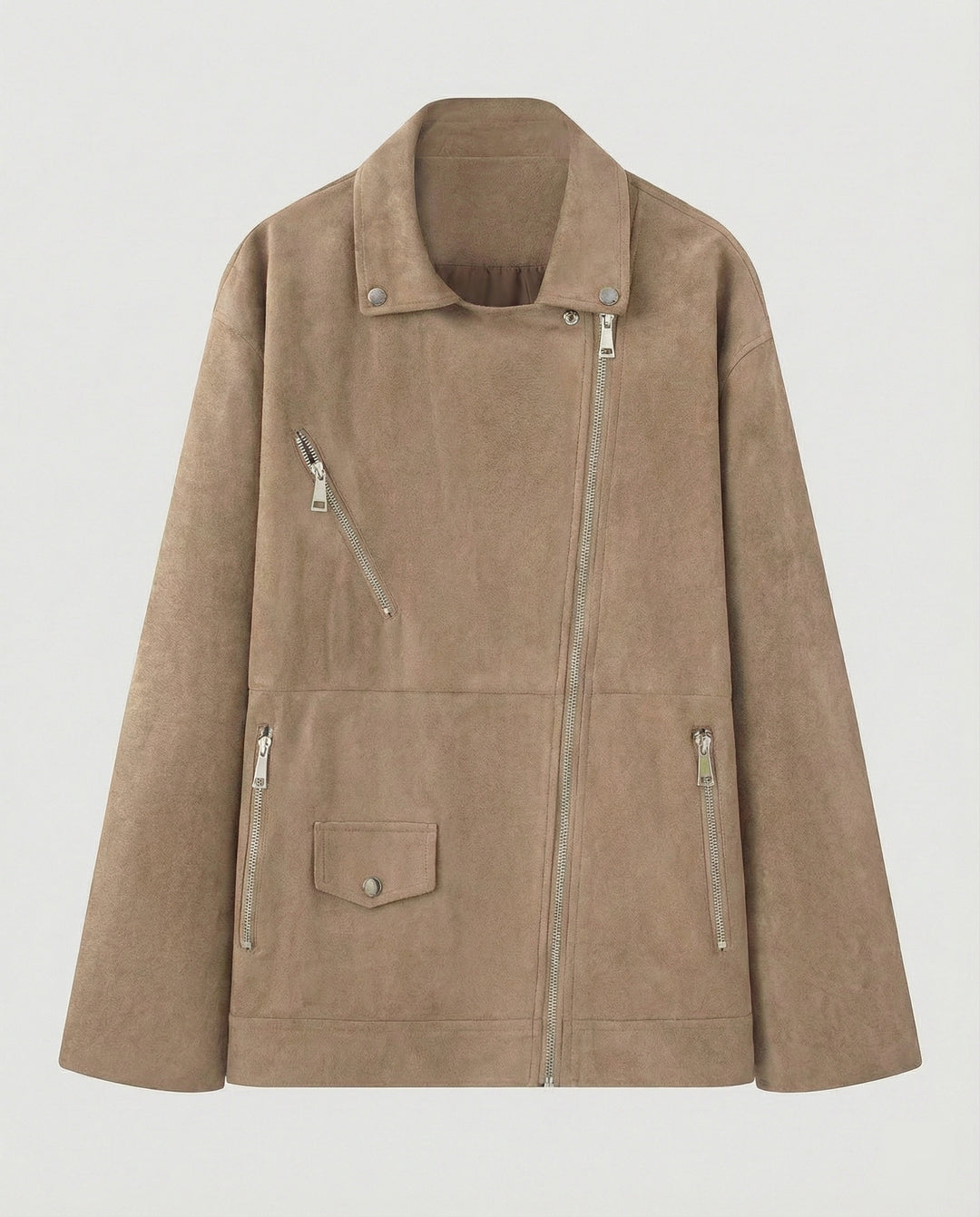 Braune Lederjacke Damen Velours