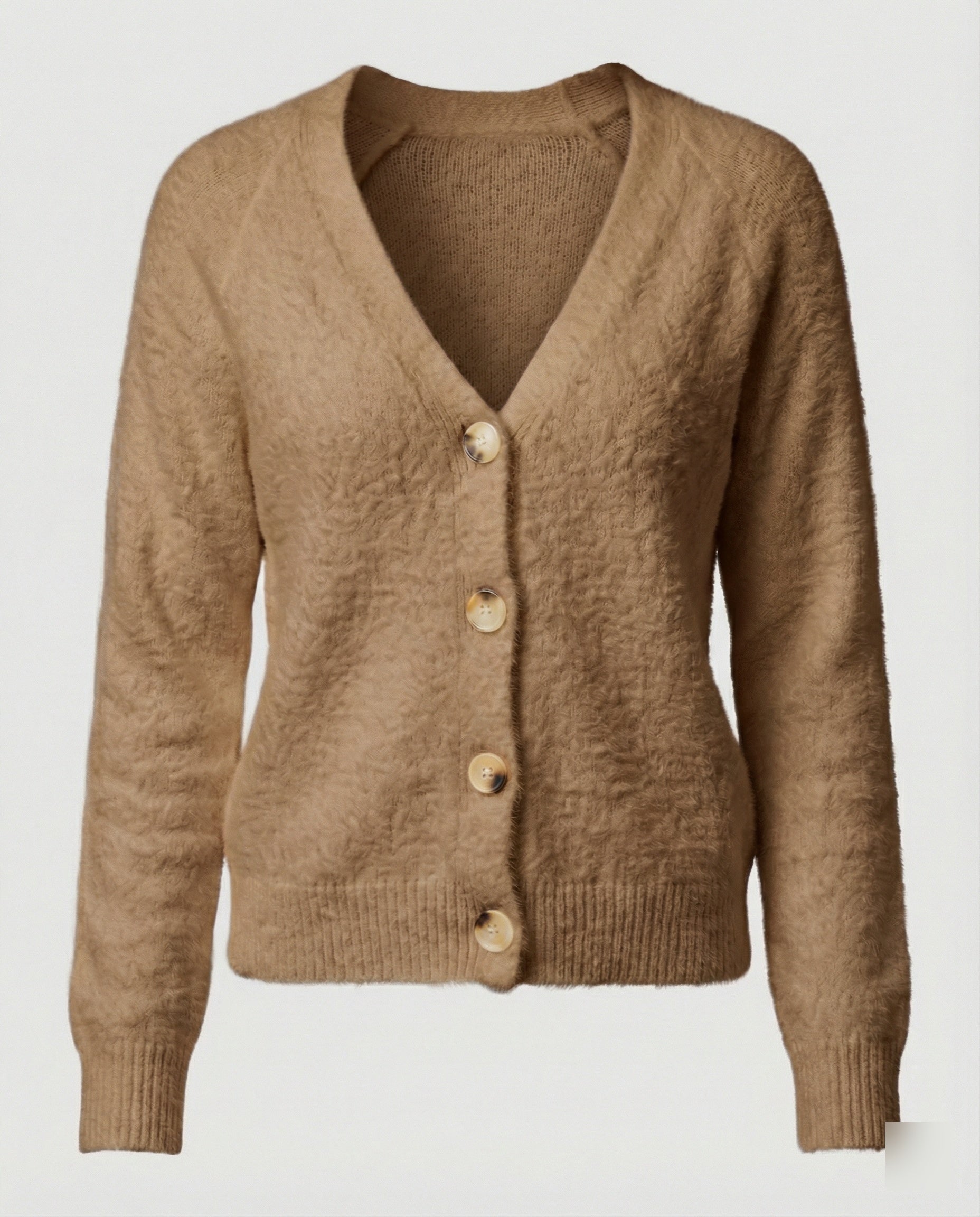 Damen Strickcardigan kuschelig mit dekorativen Knöpfen
