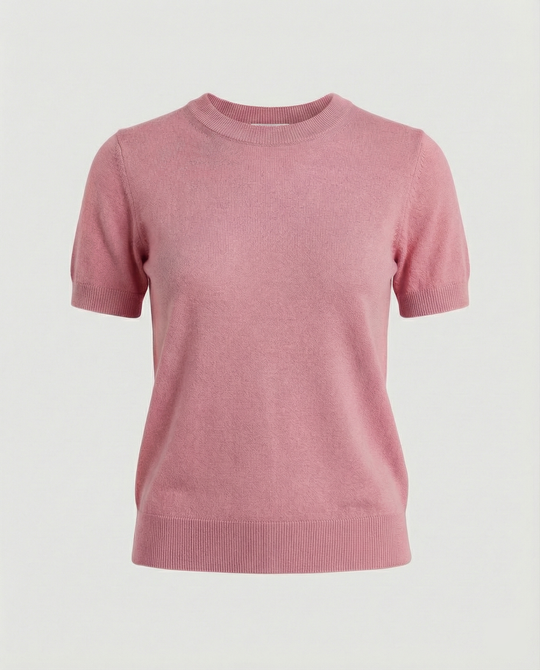Damen Feinstrickpullover mit Kurzarmiger Silhouette und Weich Fließendem Material R&B