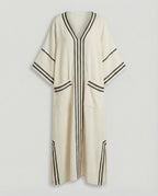 Leinen Kaftan Maxikleid Damen
