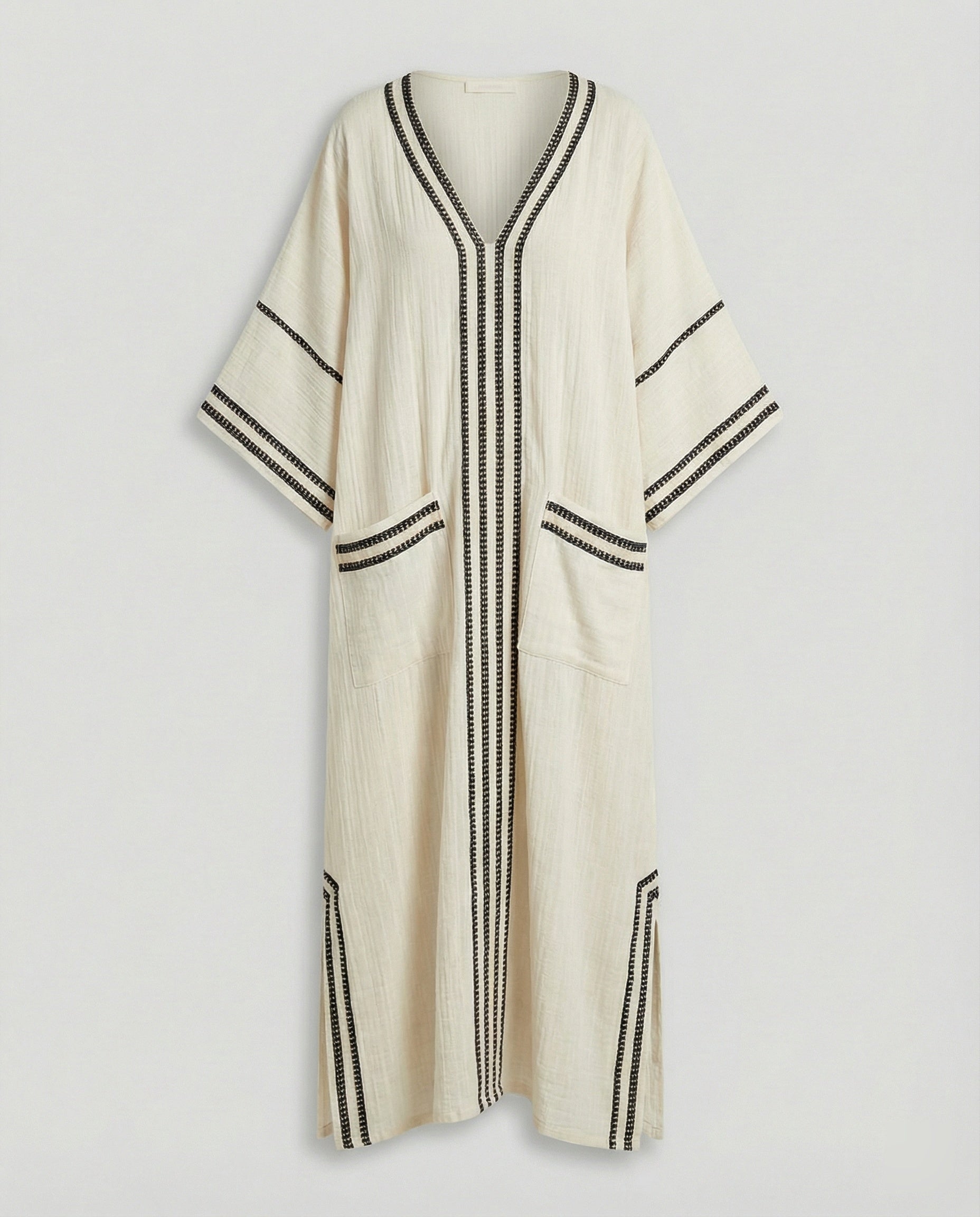 Leinen Kaftan Maxikleid Damen