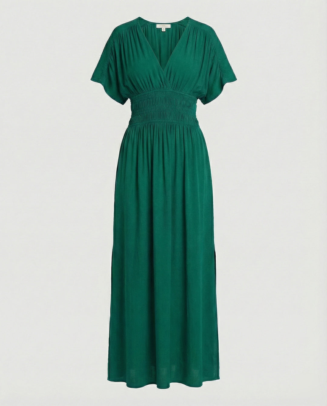 Damen Maxikleid Sommer V-Ausschnitt Schlitz