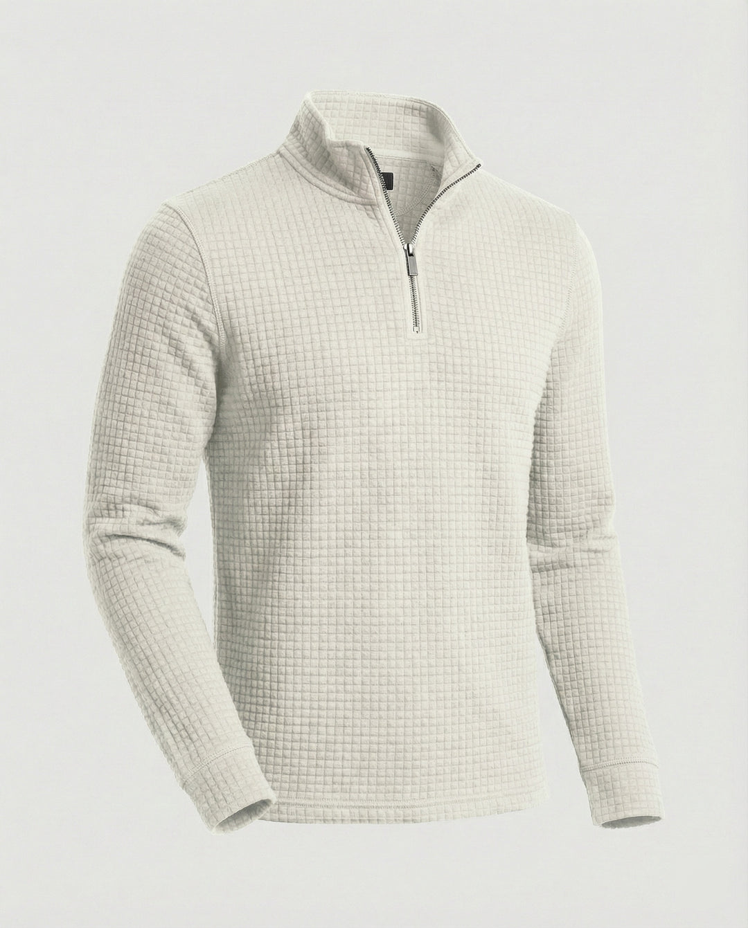 Herren funktionales Langarmshirt mit modernem Stehkragen und Reißverschluss R&B