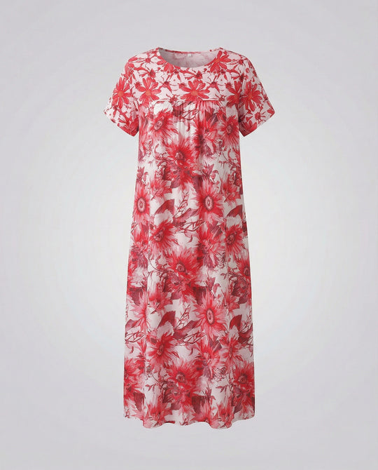 Luftiges Midikleid Damen Mit Taschen