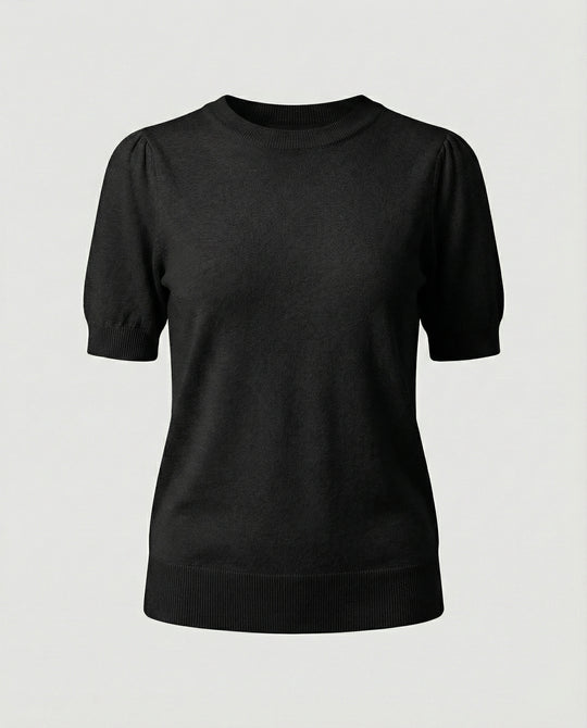 Damen Baumwollpullover mit kurzem Arm R&B