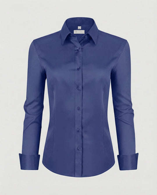 Damen Hemdbluse Stretch tailliert