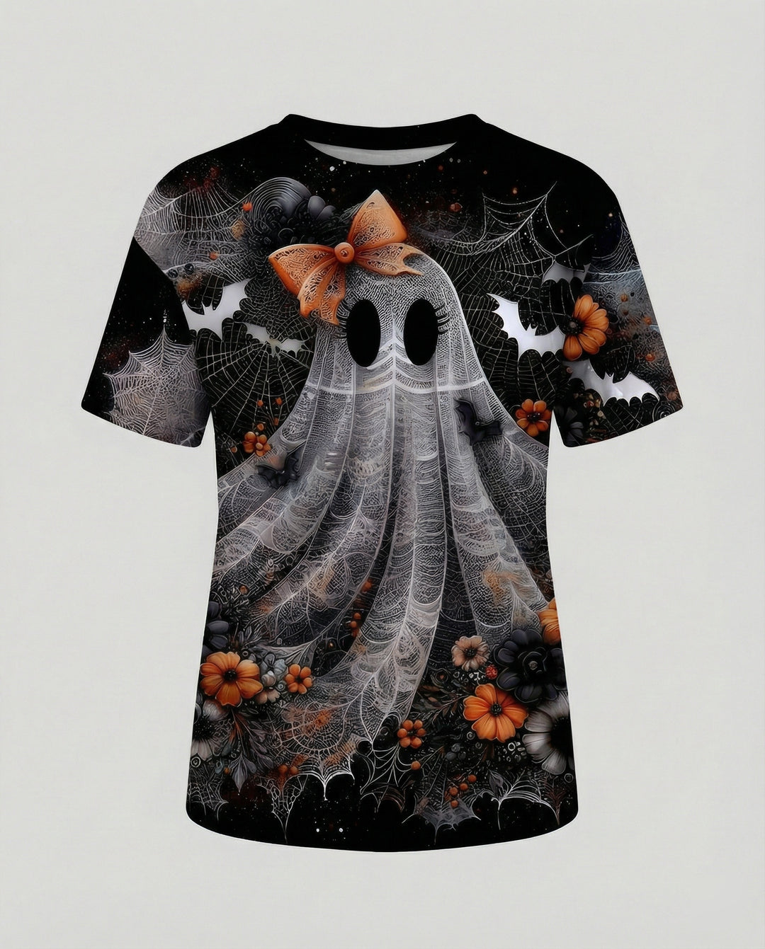 Kurzarmshirt Totenkopf Print Damen