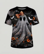 Kurzarmshirt Totenkopf Print Damen