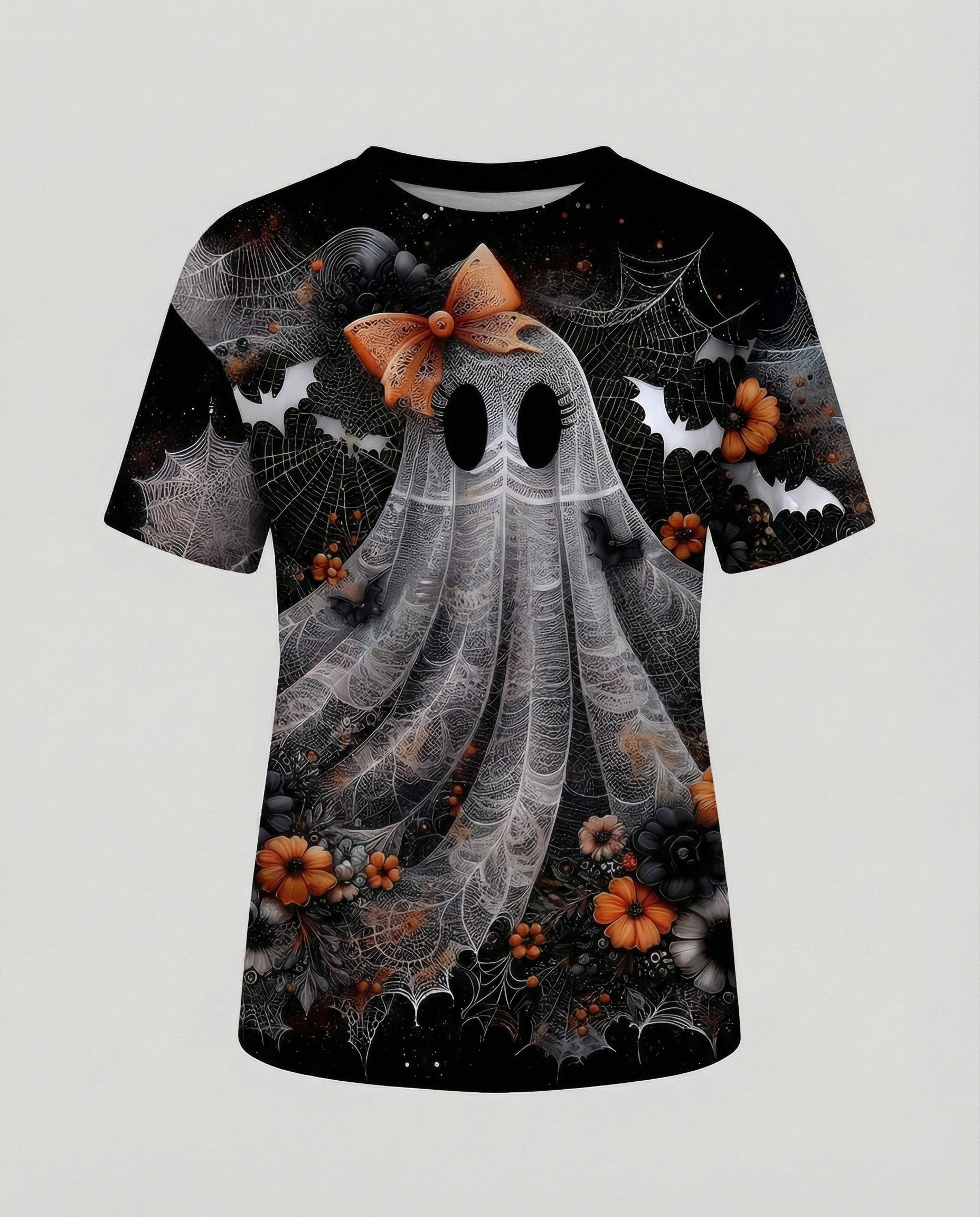 Kurzarmshirt Totenkopf Print Damen