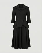 Damen Midikleid elegant mit Schößchen