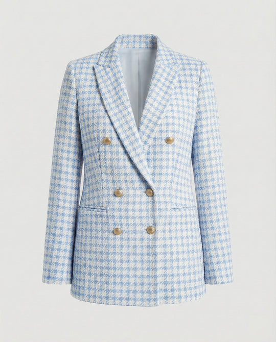 Damen Blazer Tweed Bouclé