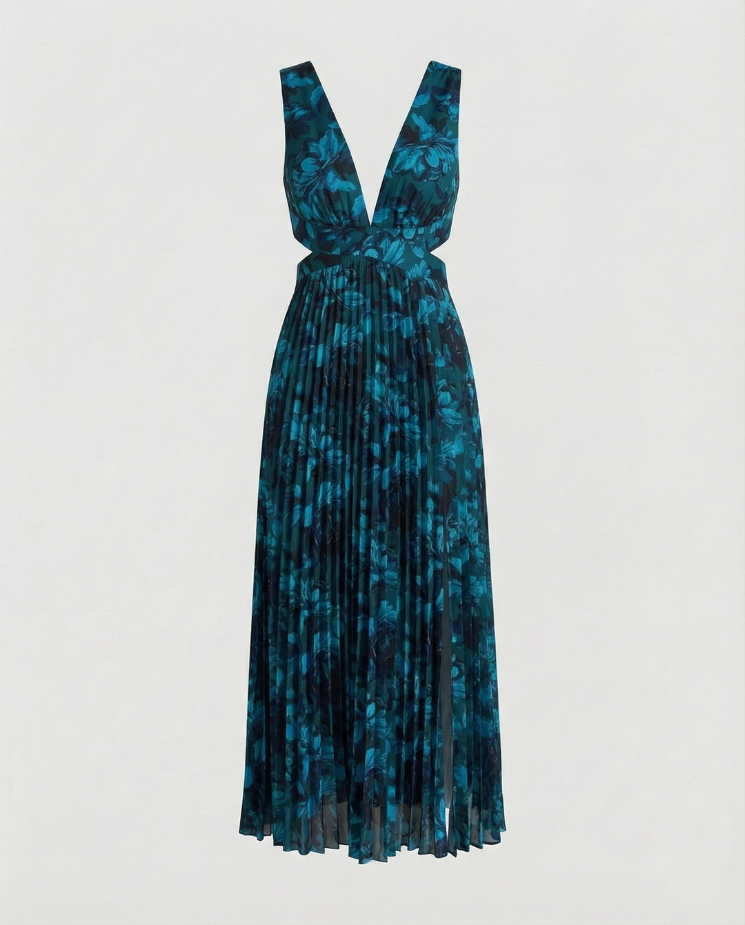 Plissiertes Maxikleid Mit Cut Outs Damen